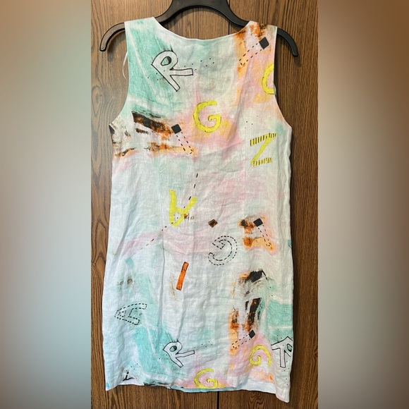 Charlie B Linen sleeveless dress women’s size medium - Picture 4 of 4